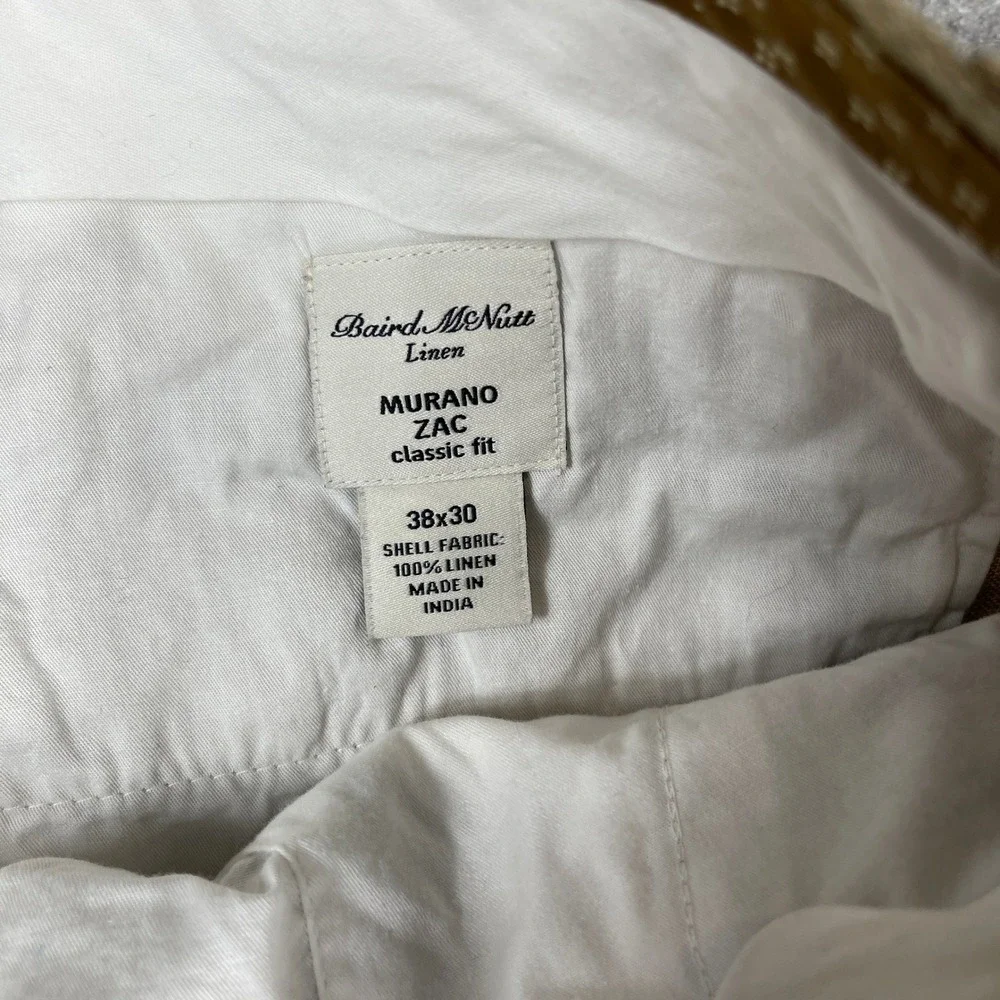 Murano Beige Linen Dress Pants